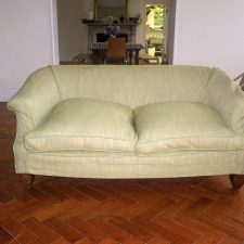Mint green sofa