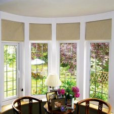 Natural coloured roman blinds