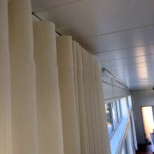 Cream wave curtains