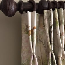 Country themed natural coloured curtains